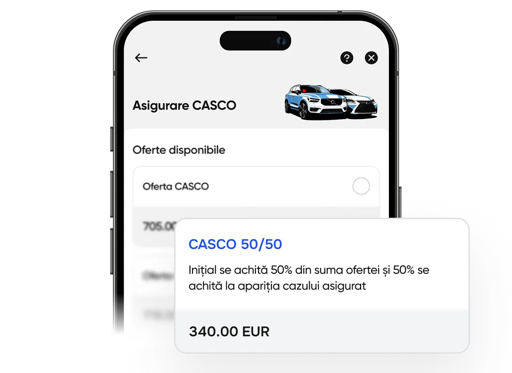 CASCO 50/50 product for reducing the initial policy cost